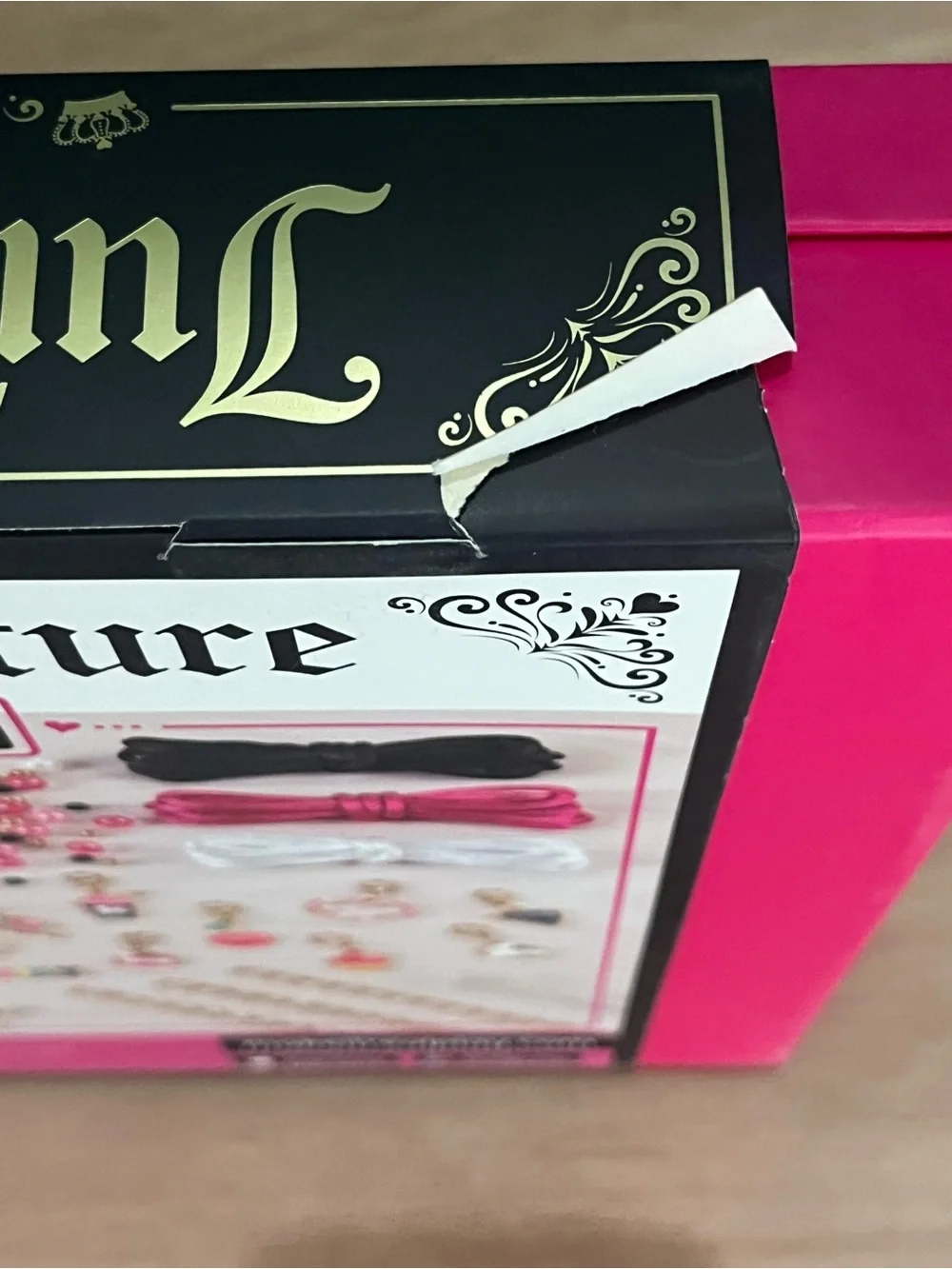 Juicy Couture Pink, White & Gold Charm Bracelet Kit